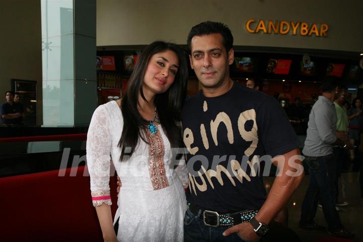 Salman Khan and Kareena Kapoor at the first look of movie Bodyguard