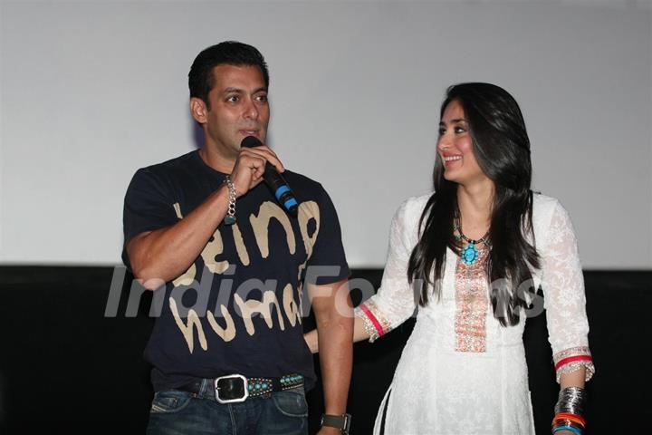 Salman and Kareena Kapoor at the first look of movie Bodyguard