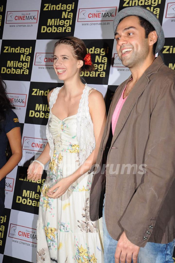 Abhay & Kalki promote ZNMD at Cinemax, Mumbai