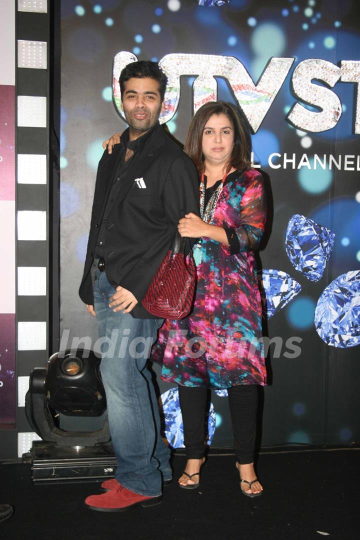 Karan Johar and Farah Khan at launch of 'UTV Stars' channel