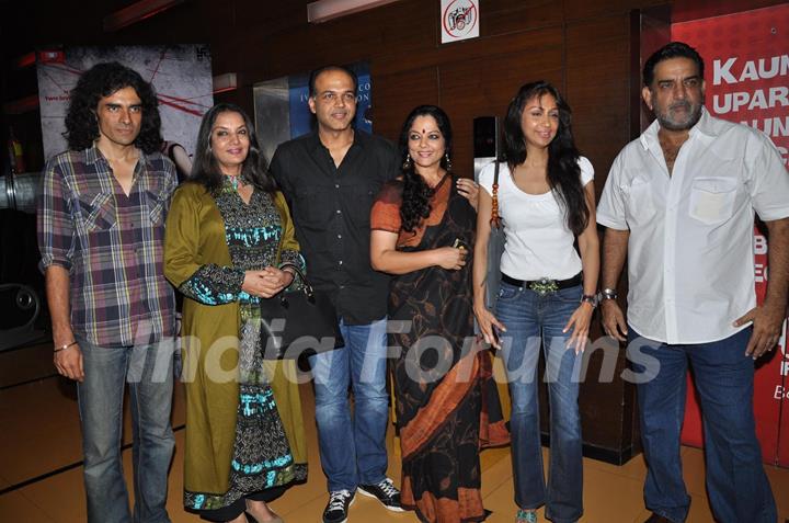 Ashutosh, Shabana, Tanvi and Imtiaz Ali at premiere of movie 'Bubble Gum'