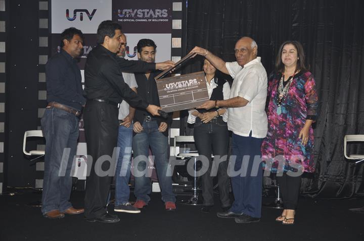 Yash Chopra, Ashutosh Gowariker, Karan Johar And Farah Khan at 'UTV Stars' channel launch. .