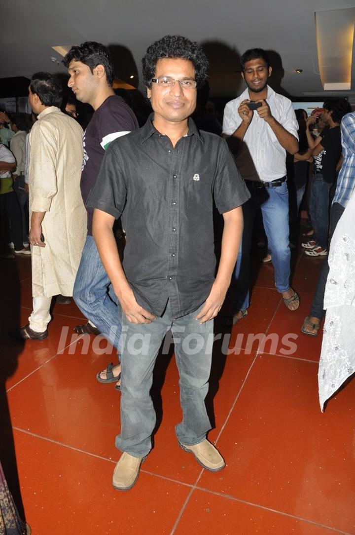 Director Rakesh Ranjan Kumar at premiere of movie 'Gandhi To Hitler' at Cinemax