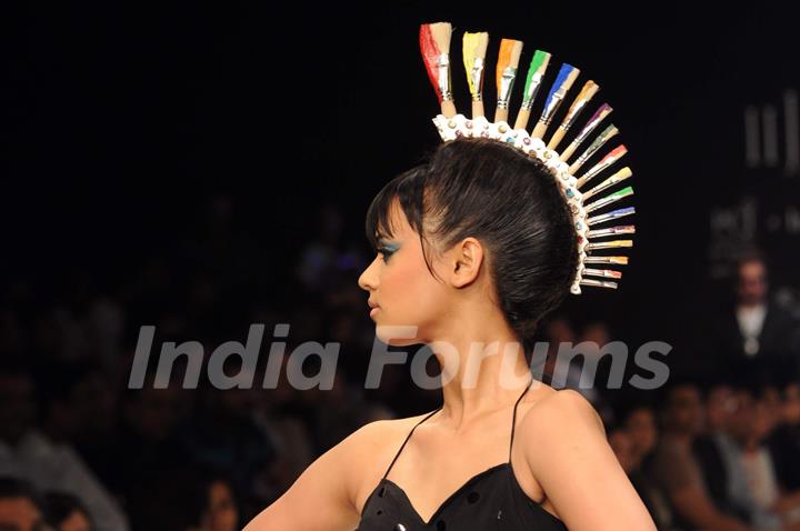 Models walks the ramp for Adorn at IIJW 2011 Day 4. .