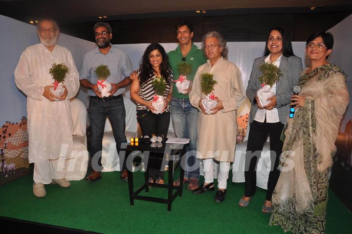 Milind Soman at Suzlon's new brand campaign for cleaner air at trident. .