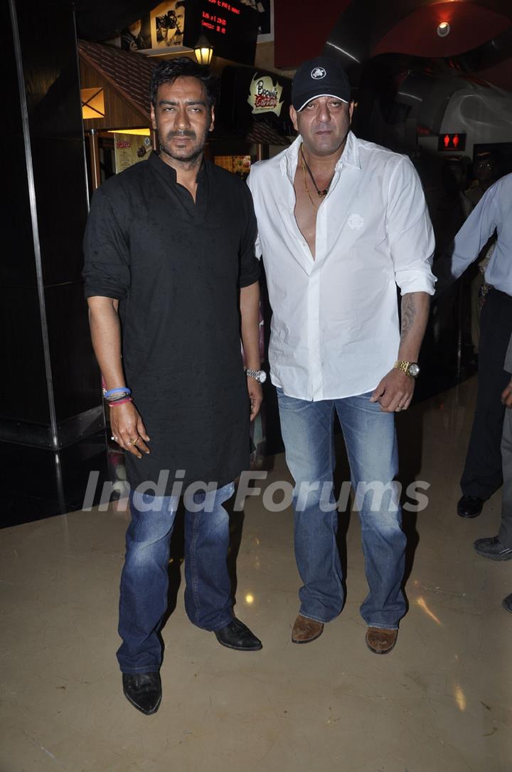 Ajay Devgan, Sanjay Dutt unveiled Rascals first look at PVR, Juhu.  .