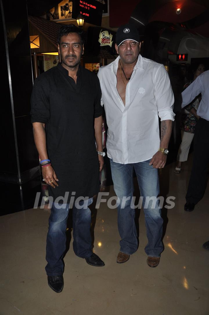 Ajay Devgan, Sanjay Dutt unveiled Rascals first look at PVR, Juhu.  .