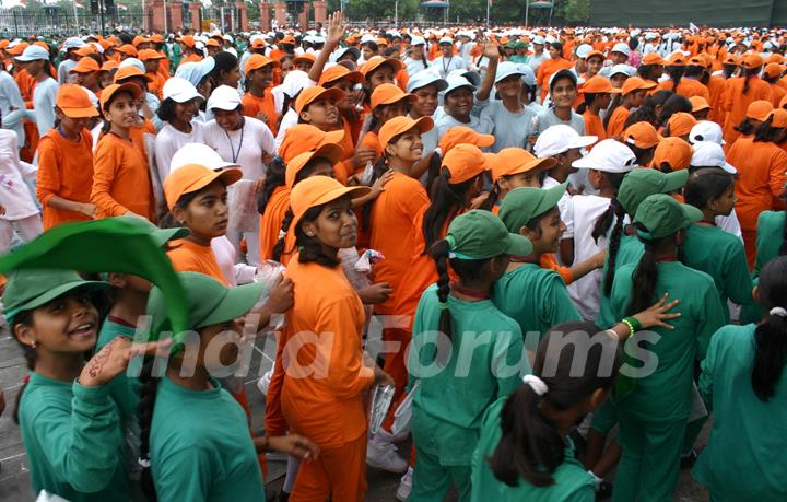 The Independence Day rehearsal at Red Fort in Delhi on Saturday, 13 August 2011. .