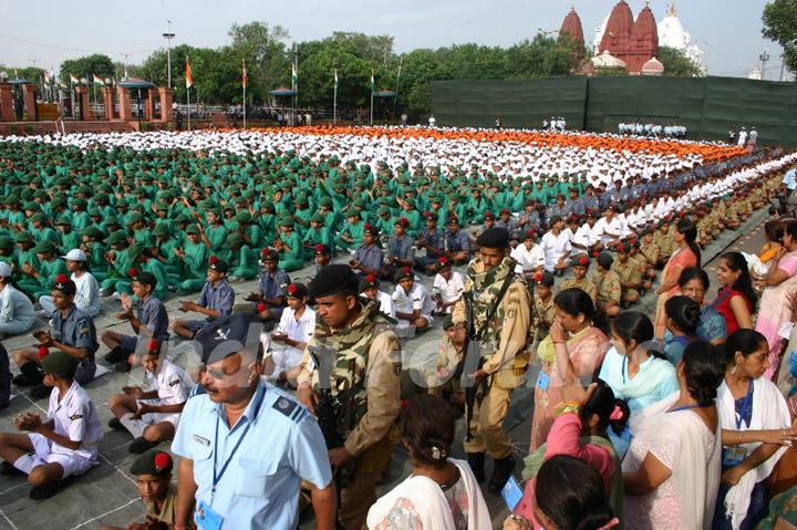 The Independence Day rehearsal at Red Fort in Delhi on Saturday, 13 August 2011. .
