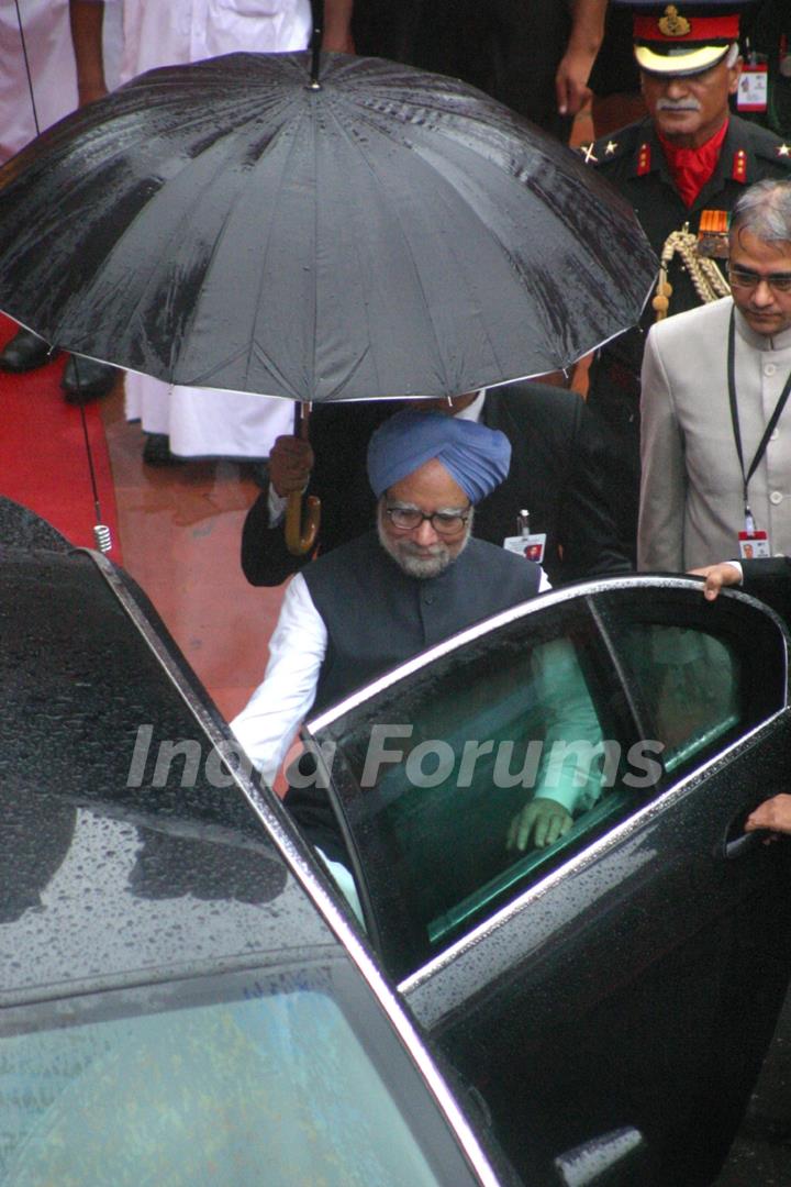 Prime Minister Manmohan Singh at the Red Fort on Independence Day  on Monday. .