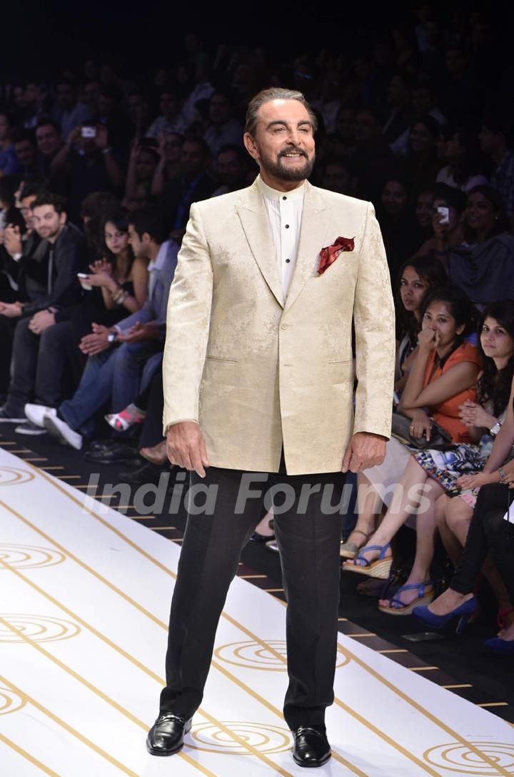 Kabir walk on the ramp for designer Narendra Kumar Ahmed at Lakme Fashion Week 2011 Day 2, in Mumbai