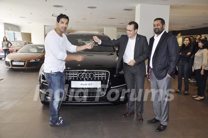 John Abraham gets his new Audi Q7 at Audi west, Mumbai