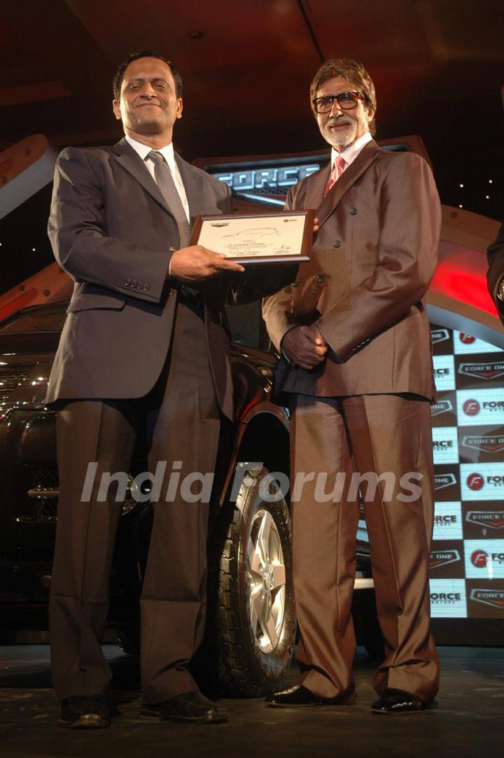 Amitabh Bachchan at Force One car launch, Lalit Hotel. .