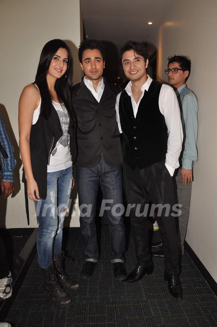 Imran Khan, Katrina Kaif and Ali Zafar on the sets of X Factor at Filmcity