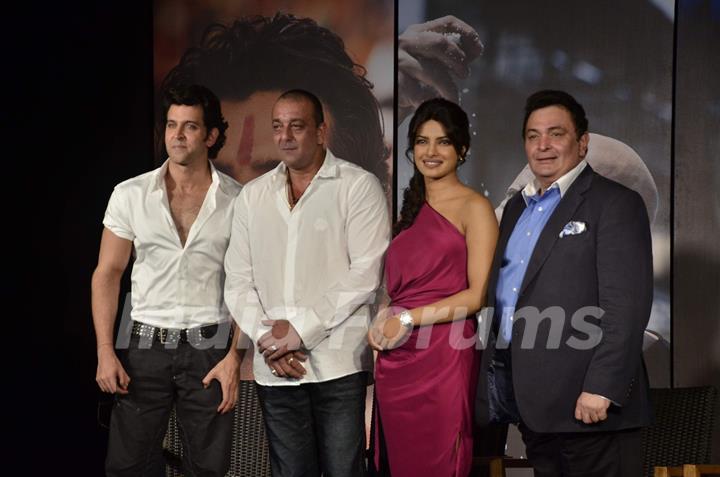 Hrithik Roshan, Sanjay Dutt, Priyanka Chopra and Rishi Kapoor at Agneepath Trailer Launch Event. .