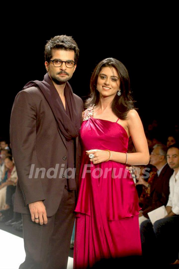 RaQesh with wife Riddhi Dogra for a Jewellery Show