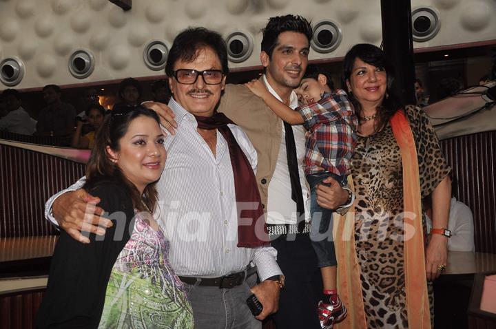 Zayed Khan with his family at Music launch of film 'Love Breakups Zindagi' in Mumbai at Blue Frog