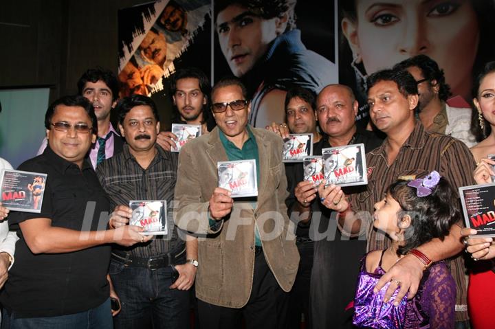 Dharmendra with cast at MAD film music launch at Andheri in Mumbai