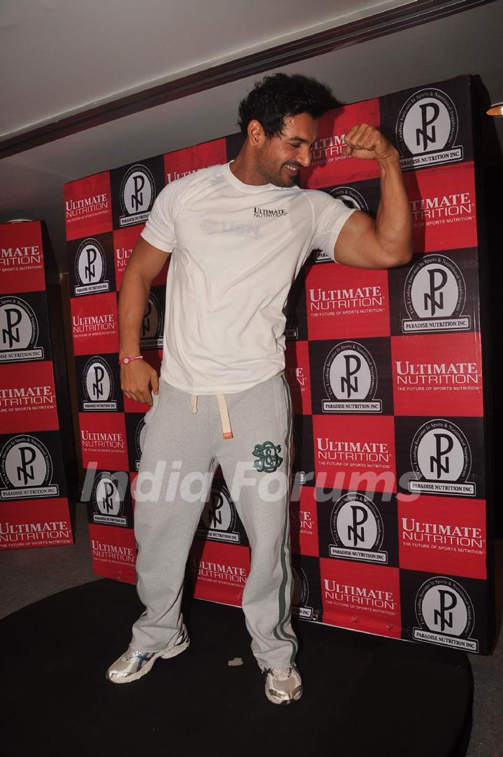 John Abraham launches Ultimate Nutrition at Trdient Nariman Point