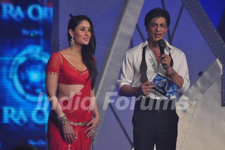 Shah Rukh Khan and Kareena Kapoor on the Ra.One music launch