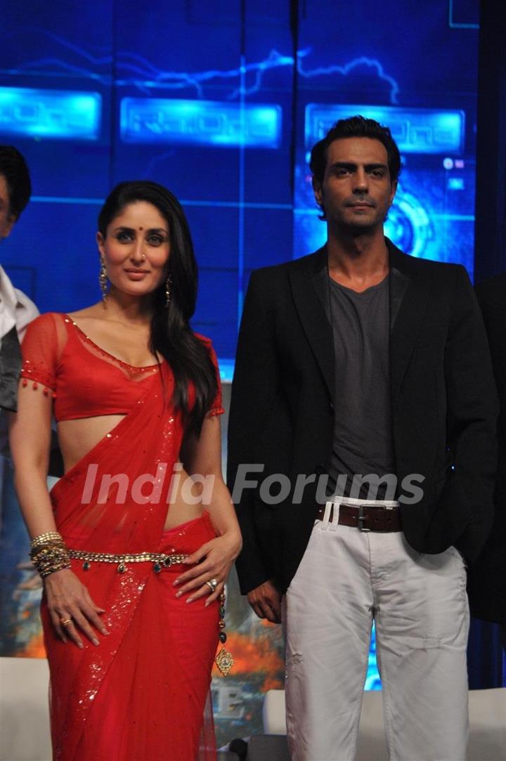 Arjun Rampal and Kareena Kapoor on the Ra.One music launch