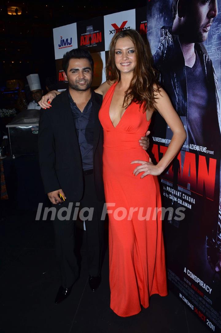 Sachiin Joshi and Candice Boucher at launch of film Aazaan music at Sahara Star