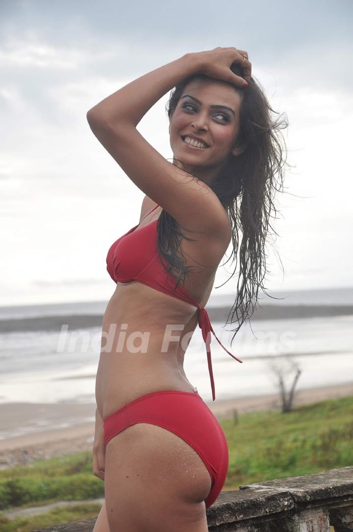 Hot bikini shoot on the sets of film Lethal Comission at Madhi. .