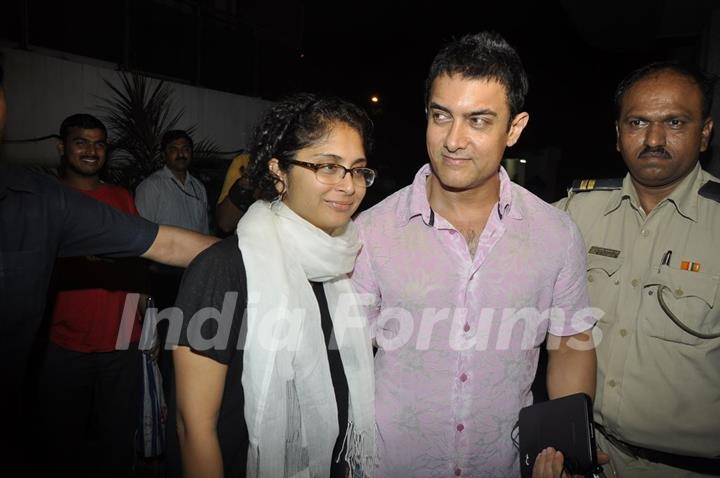 Aamir Khan and Kiran Rao at 'Mere Brother Ki Dulhan' success bash