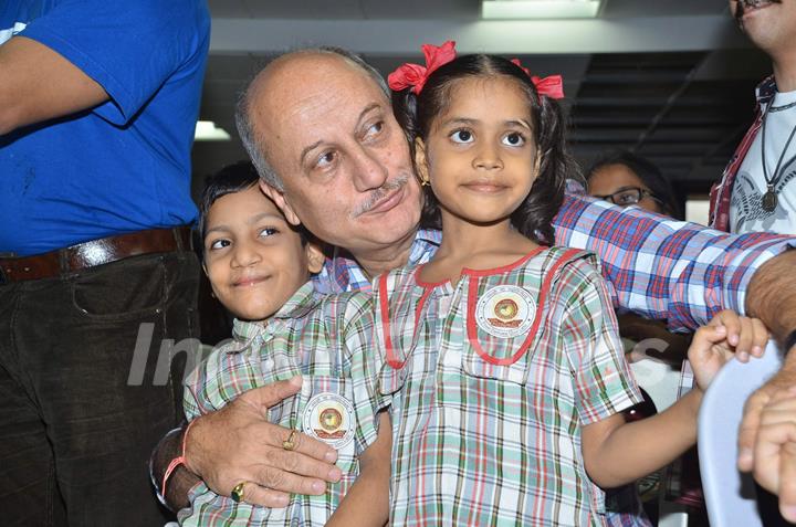 Anupam Kher at the screening of Havai Dada for kids of ADAPT at Spastics Society, Bandra