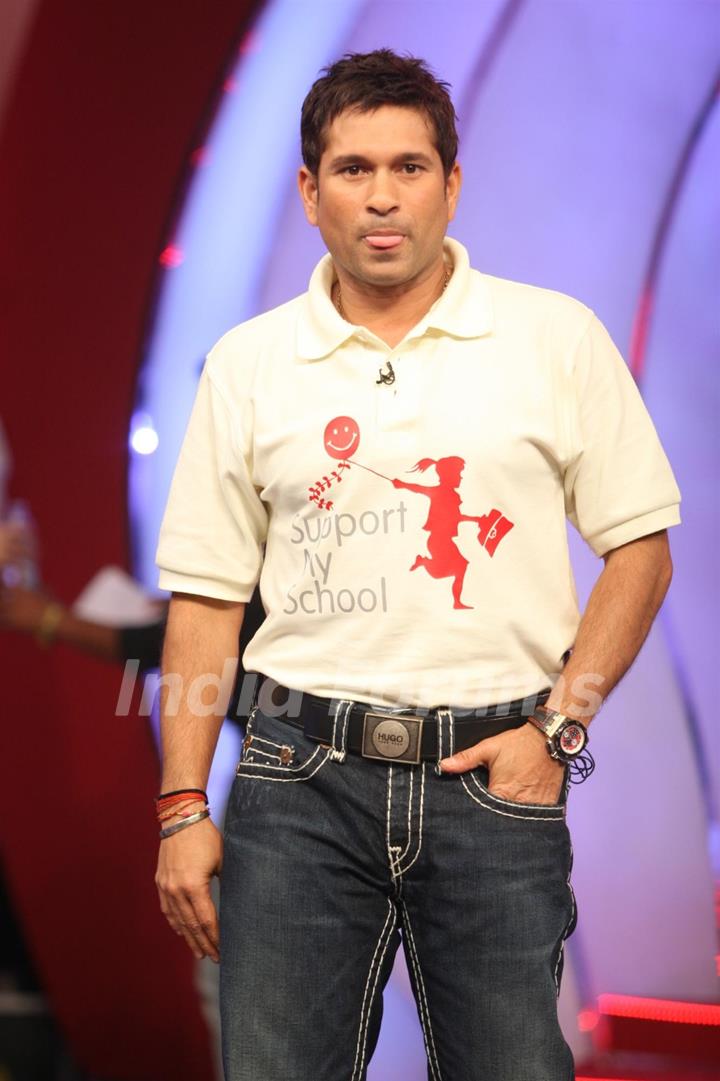 Sachin Tendulkar at Coca-Cola India and NDTV 'SUPPORT MY SCHOOL' campaign event at Yash Raj Studios