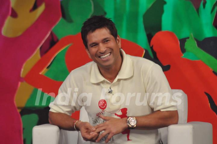 Sachin Tendulkar at Coca-Cola India and NDTV 'SUPPORT MY SCHOOL' campaign event at Yash Raj Studios