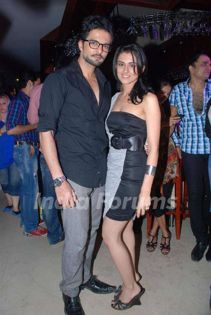 RaQesh with Riddhi Dogra Vashisth at 'Maryaada Lekin Kab Tak' tvshow completion party of 200 episode