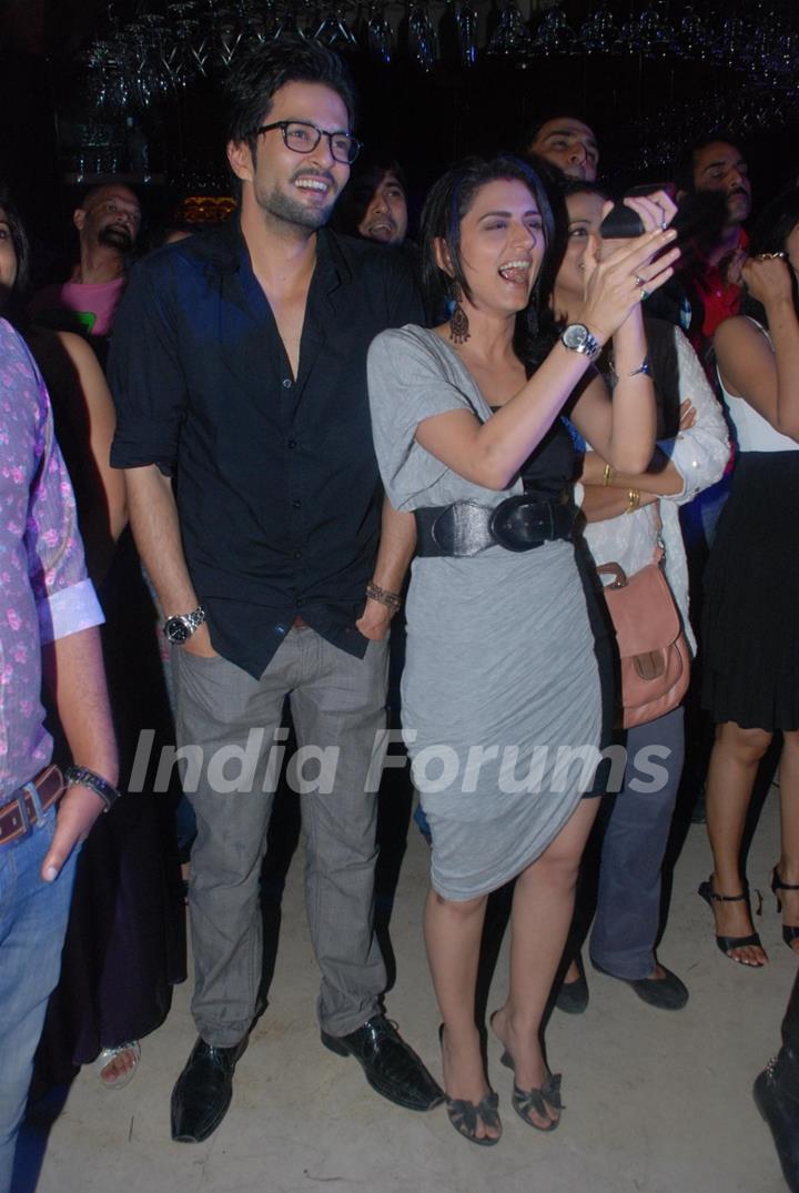 RaQesh with Riddhi Dogra Vashisth at 'Maryaada Lekin Kab Tak' tvshow completion party of 200 episode