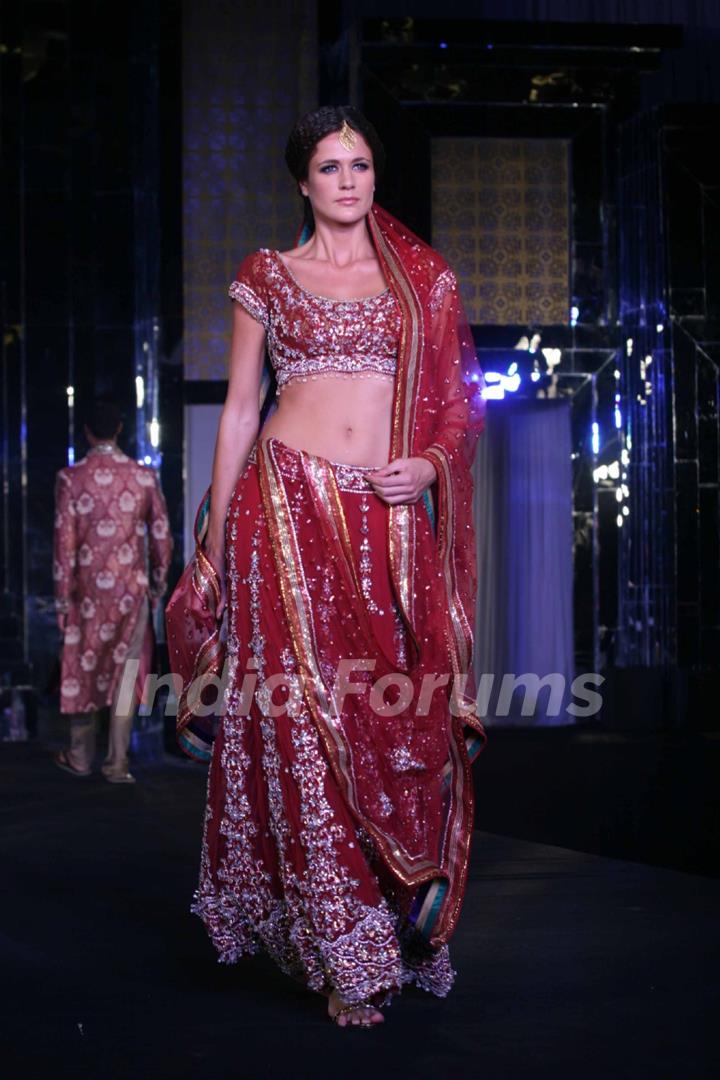 Model walks the ramp for Rocky S at Aamby Valley City India Bridal Week 2011 Day 1 at Sahara Star