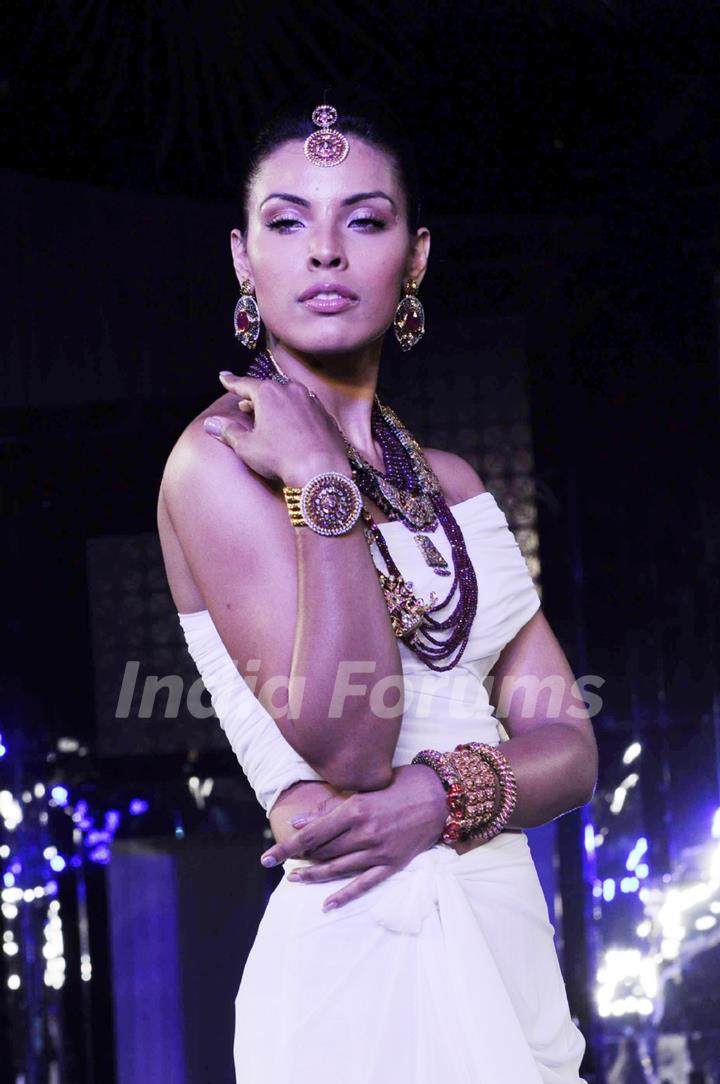 Model walks the ramp for designer Queenie show at Aamby Valley India Bridal Week day 2. .