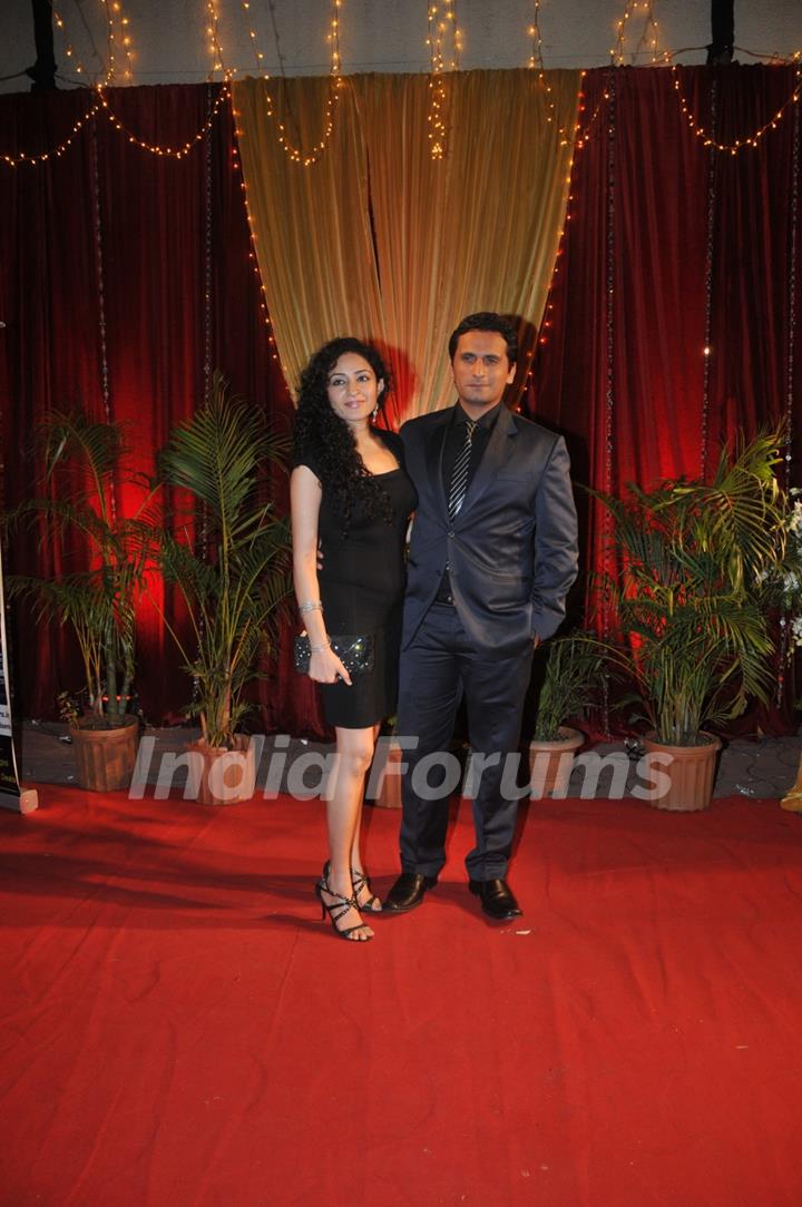 Jai Kalra with wife at ITA Awards at Yashraj studios in Mumbai