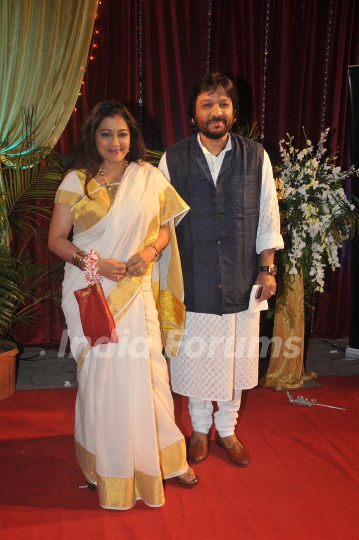 Roop Kumar Rathod with wife at ITA Awards at Yashraj studios in Mumbai