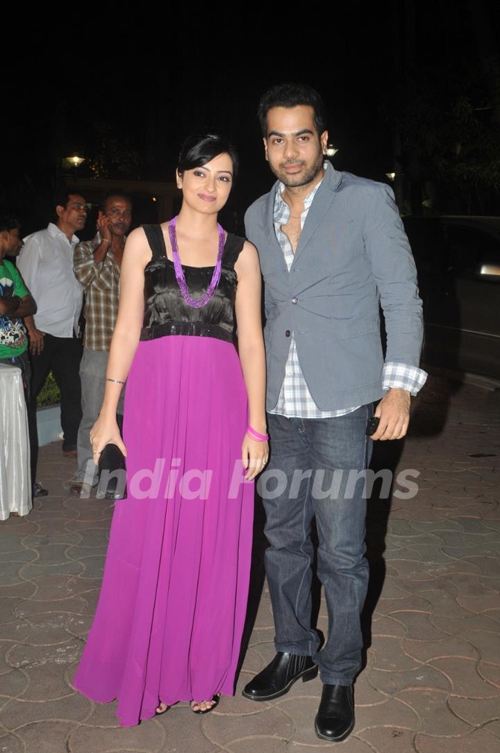 Sachal Tyagi with wife Jaya at ITA Awards at Yashraj studios in Mumbai