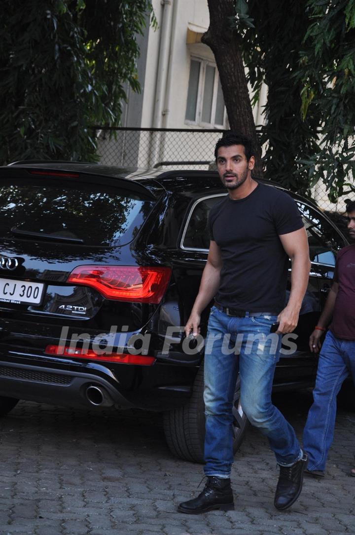 John Abraham during the promotion of their film 'Force' in Mumbai