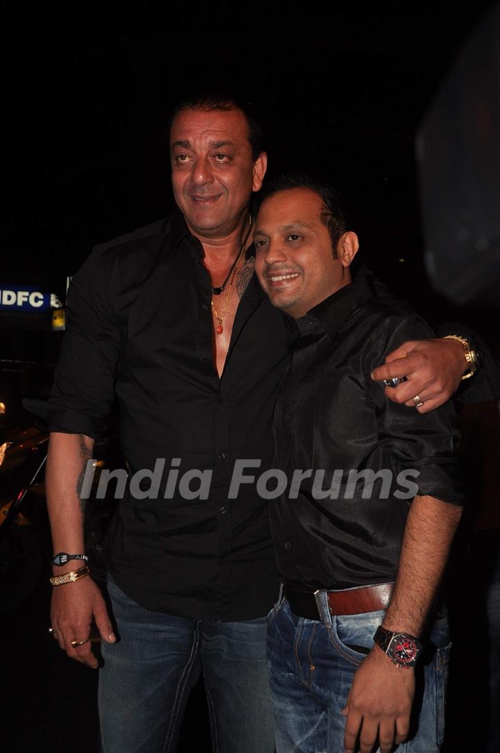 Sanjay Dutt at Ranbir Kapoor's bday and Rockstar bash at Aurus