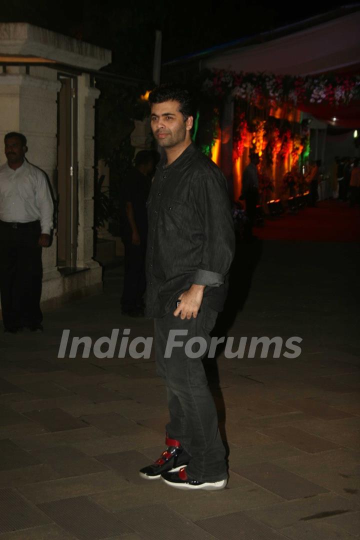 Karan Johar grace Sanjay Dutt's Mata Ki Chowki in Bandra