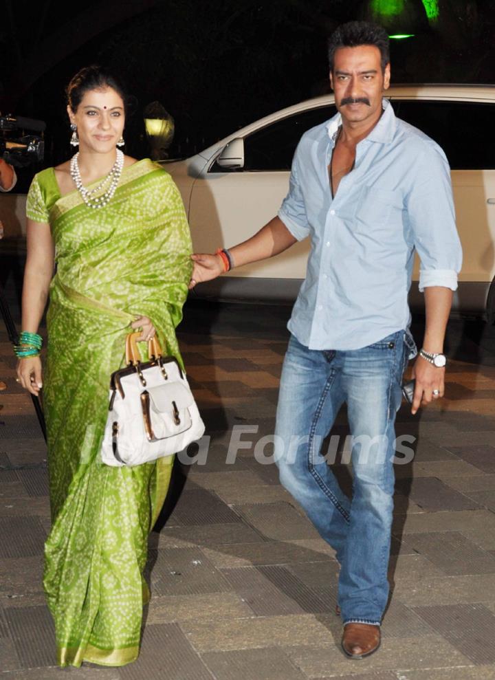 Kajol and Ajay Devgn grace Sanjay Dutt's Mata Ki Chowki in Bandra