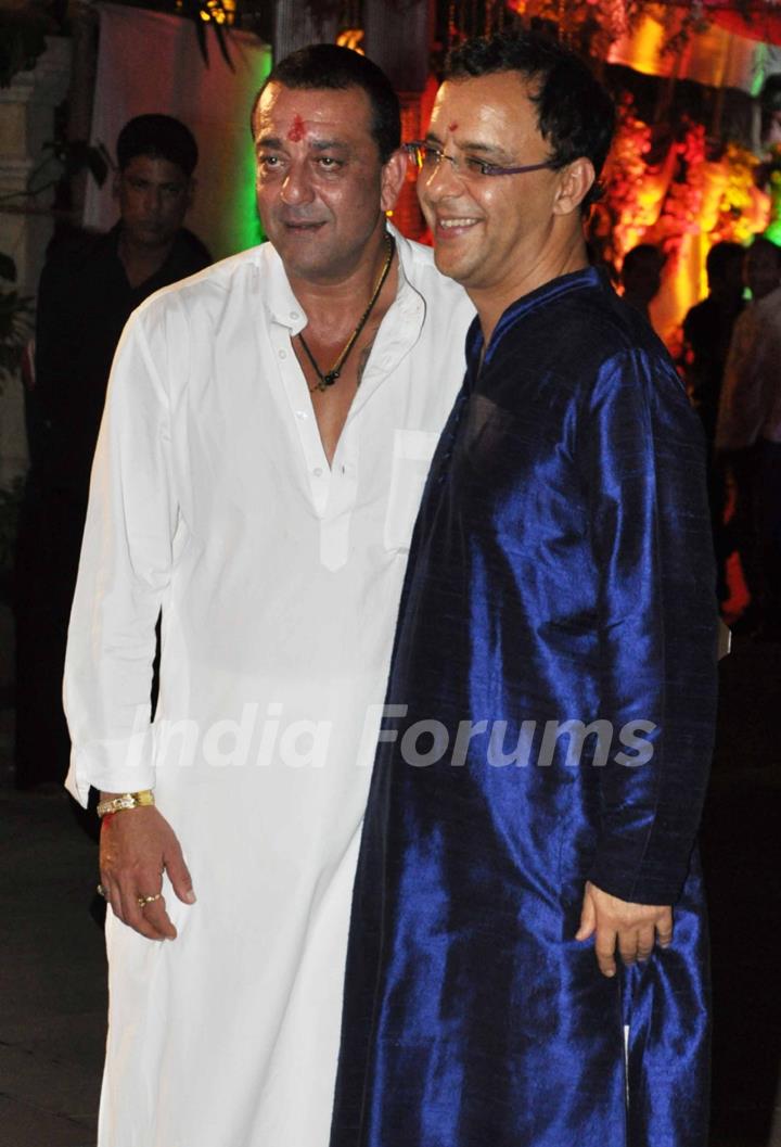 Vidhu Vinod Chopra grace Sanjay Dutt's Mata Ki Chowki in Bandra