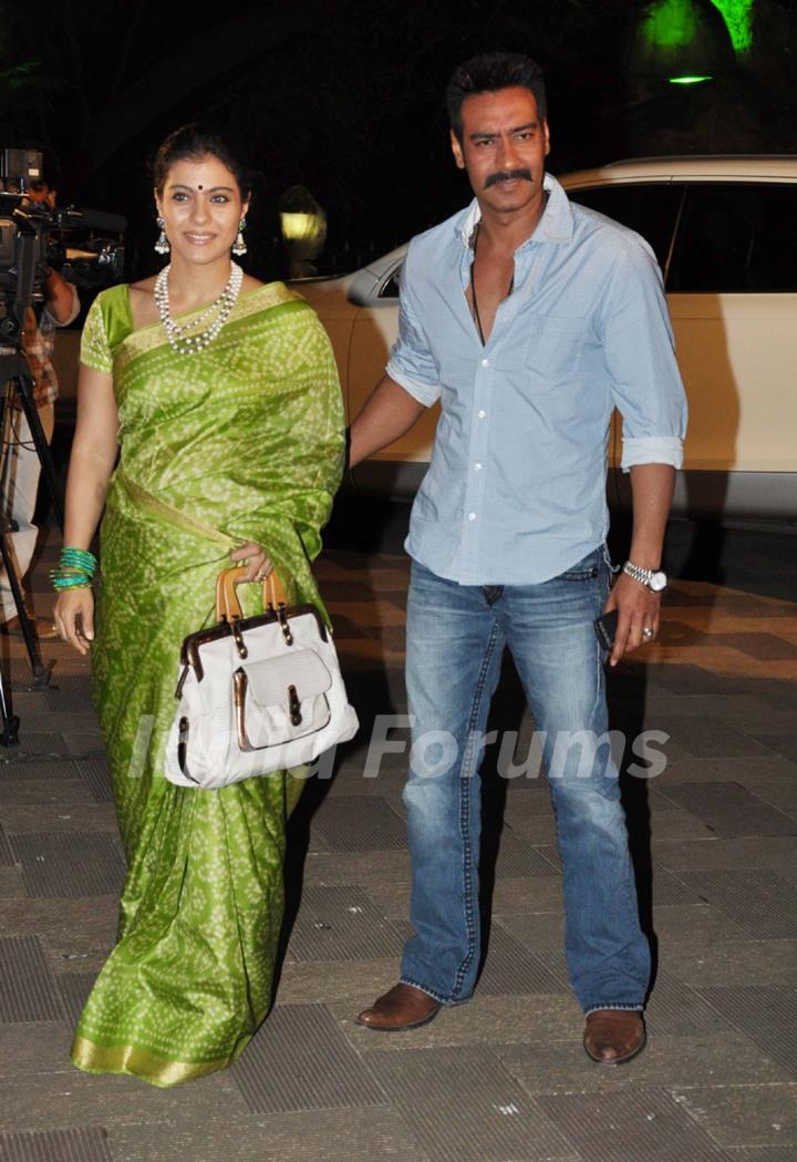 Kajol and Ajay grace Sanjay Dutt's Mata Ki Chowki in Bandra