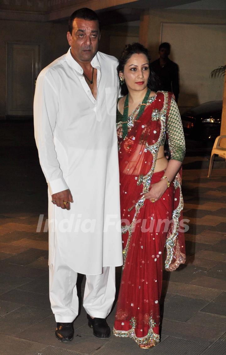 Sanjay Dutt with Manyata grace Mata Ki Chowki in Bandra