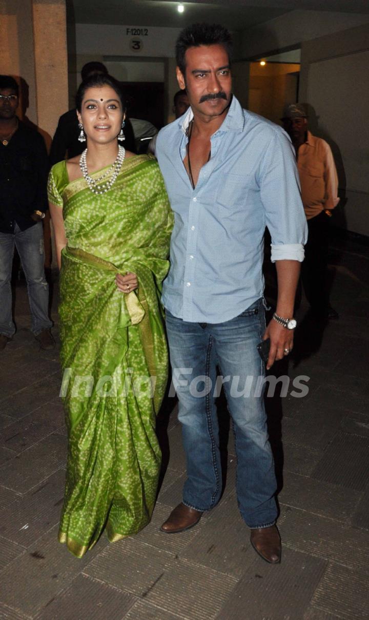 Kajol and Ajay grace Sanjay Dutt's Mata Ki Chowki in Bandra