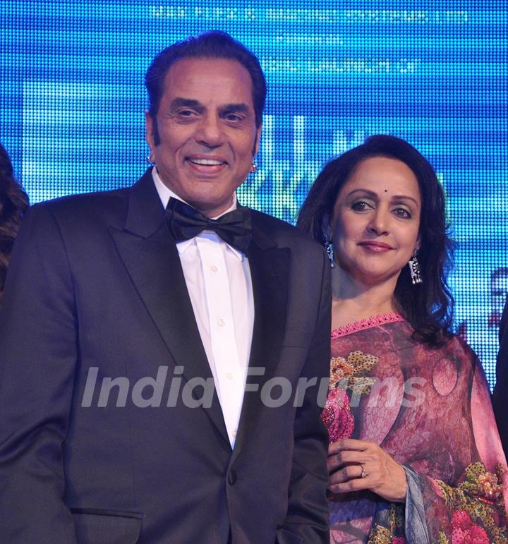 Dharmendra and Hema Malini at Music launch of film 'Tell Me O Kkhuda' in Mumbai