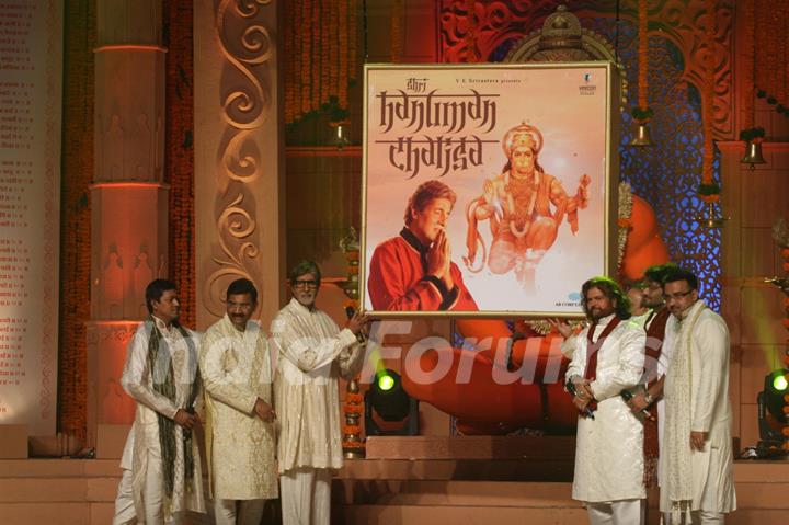 Amitabh, Aadesh and more performs during the launch of album 'Shri Hanuman Chalisa' in Mumbai