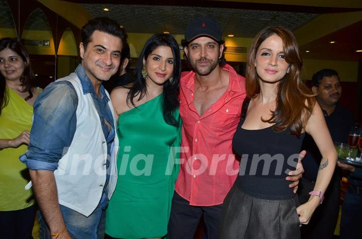 Sussanne, Hrithik and Sanjay Kapoor at the party of People Magazine's Best Dressed Awards 2011