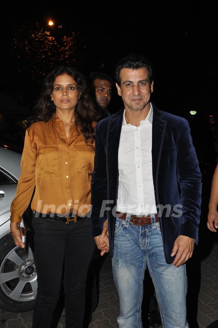 Ronit Roy with Wife at Success party of film 'Love Breakups Zindagi' at Aurus Pub in Juhu, Mumbai